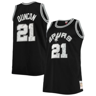 Men's San Antonio Spurs Tim Duncan Mitchell & Ness Black Big & Tall 1998-99 NBA 75th Anniversary Diamond Swingman Jersey