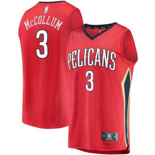 Men's New Orleans Pelicans CJ McCollum Fanatics Branded Red 2021-22 Fast Break Replica Player Jersey - Statement Edition