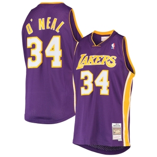 Men's Los Angeles Lakers Shaquille O'Neal Mitchell & Ness Purple 1999-00 Hardwood Classics Swingman Jersey