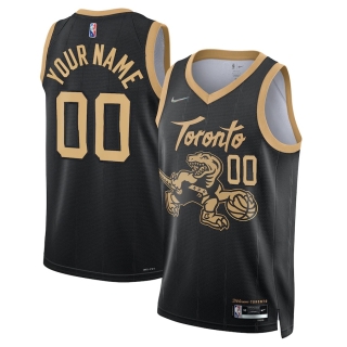Men's Toronto Raptors Nike Black 2021-22 Swingman Custom Jersey - City Edition