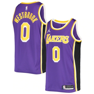 Men's Los Angeles Lakers Russell Westbrook Jordan Brand Purple 2021-22 Swingman Jersey - Statement Edition
