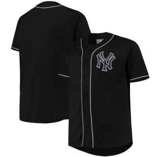 Men's New York Yankees Black Gray Big & Tall Pop Fashion Jersey