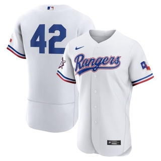 Men's Texas Rangers Jackie Robinson Nike White Authentic Player Jersey