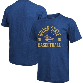 Golden State Warriors Majestic Threads Ball Hog Tri-Blend T-Shirt - Heathered Royal_265546