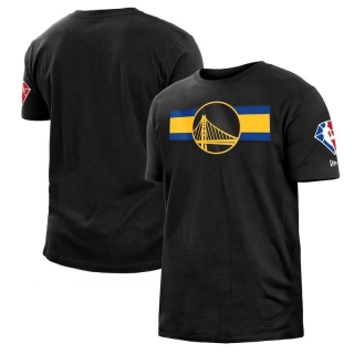 Golden State Warriors New Era 202122 City Edition Brushed Jersey T-Shirt - Black_265543