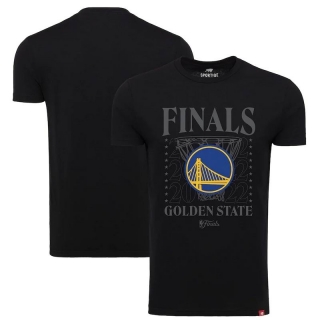 Golden State Warriors Sportiqe 2022 NBA Finals Stacked Hoop T-Shirt - Black_265534