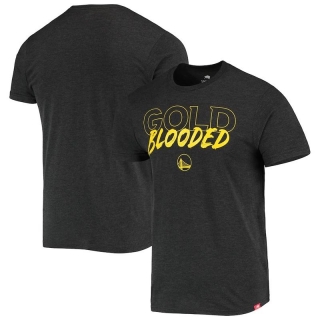 Golden State Warriors Sportiqe Gold Blooded Comfy Tri-Blend T-Shirt - Heathered Black_265533