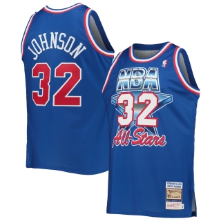 Men's Western Conference Magic Johnson Mitchell & Ness Royal Hardwood Classics 1992 NBA All-Star Game Authentic Jersey