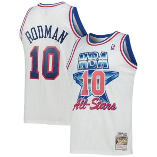 Men's Eastern Conference Dennis Rodman Mitchell & Ness White Hardwood Classics 1992 NBA All-Star Game Swingman Jersey