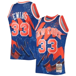Men's New York Knicks Patrick Ewing Mitchell & Ness Blue Hardwood Classics 1991 Hyper Hoops Swingman Jersey