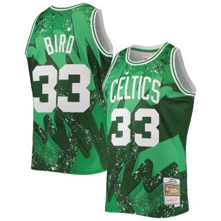 Men's Boston Celtics Larry Bird Mitchell & Ness Green Hardwood Classics 1985 Hyper Hoops Swingman Jersey