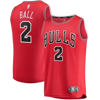 Men's Chicago Bulls Lonzo Ball Fanatics Branded Red 2021-22 Fast Break Replica Player Jersey - Icon Edition