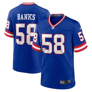 Men's New York Giants Carl Banks Nike Royal Classic Retired Player Game Jersey