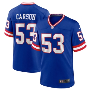 Men's New York Giants Harry Carson Nike Royal Classic Retired Player Game Jersey