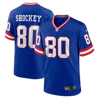 Men's New York Giants Jeremy Shockey Nike Royal Classic Retired Player Game Jersey