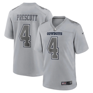 Men's Dallas Cowboys Dak Prescott Nike Gray Atmosphere Fashion Game Jersey