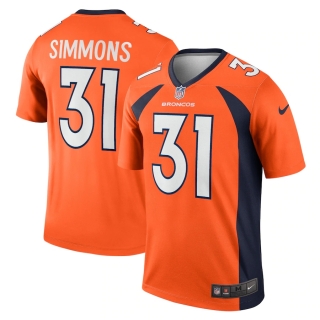 Men's Denver Broncos Justin Simmons Nike Orange Legend Jersey