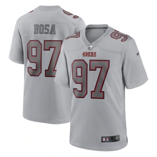 Men's San Francisco 49ers Nick Bosa Nike Gray Atmosphere Fashion Game Jersey