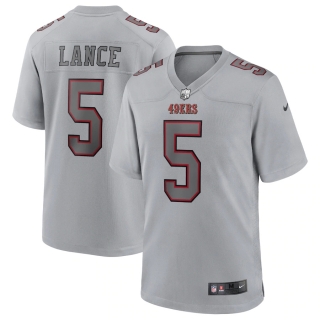 Men's San Francisco 49ers Trey Lance Nike Gray Atmosphere Fashion Game Jersey