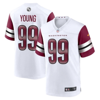 Men's Washington Commanders Chase Young Nike White Game Jersey