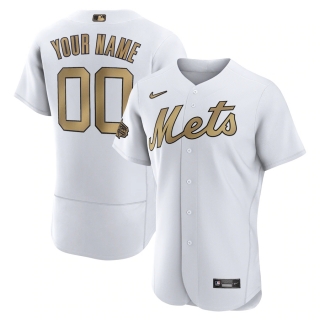 Men's New York Mets Nike White 2022 MLB All-Star Game Authentic Custom Jersey