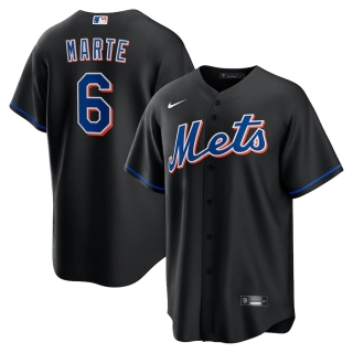 Men's New York Mets Starling Marte Nike Black Alternate Replica Player Jersey