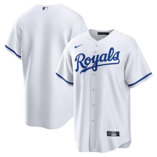Men's Kansas City Royals Nike White Home Blank Replica Jersey