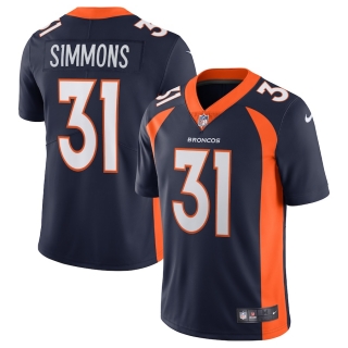 Men's Denver Broncos Justin Simmons Nike Navy Alternate Vapor Limited Jersey
