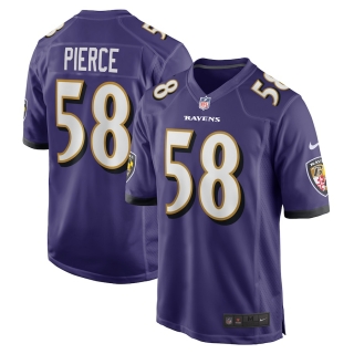Men's Baltimore Ravens Michael Pierce Nike Purple Game Jersey
