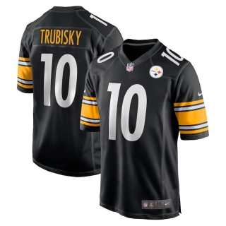 Men's Pittsburgh Steelers Mitchell Trubisky Nike Black Game Jersey