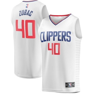 Men's LA Clippers Ivica Zubac Fanatics Branded White Fast Break Player Jersey - Association Edition