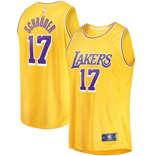 Men's Los Angeles Lakers Dennis Schroder Fanatics Branded Gold Fast Break Player Jersey - Icon Edition