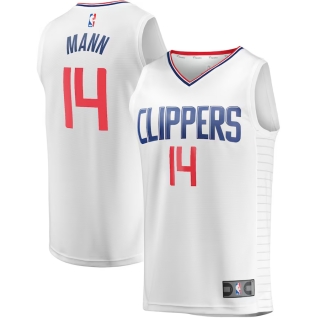 Men's LA Clippers Terance Mann Fanatics Branded White Fast Break Player Jersey - Association Edition