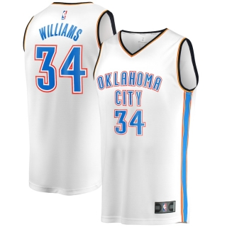 Men's Oklahoma City Thunder Kenrich Williams Fanatics Branded White Fast Break Player Jersey - Association Edition