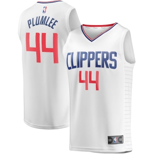 Men's LA Clippers Mason Plumlee Fanatics Branded White Fast Break Player Jersey - Association Edition