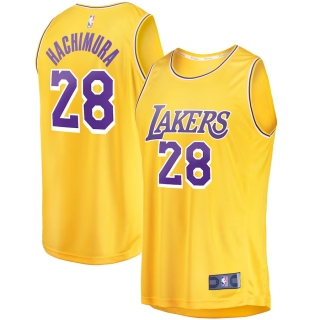 Men's Los Angeles Lakers Rui Hachimura Fanatics Branded Gold Fast Break Player Jersey - Icon Edition