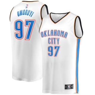 Men's Oklahoma City Thunder Eugene Omoruyi Fanatics Branded White Fast Break Player Jersey - Association Edition