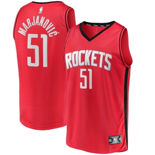 Men's Houston Rockets Boban Marjanovic Fanatics Branded Red Fast Break Player Jersey - Icon Edition