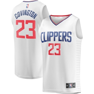 Men's LA Clippers Robert Covington Fanatics Branded White Fast Break Player Jersey - Association Edition