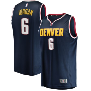 Men's Denver Nuggets DeAndre Jordan Fanatics Branded Navy Fast Break Player Jersey - Icon Edition