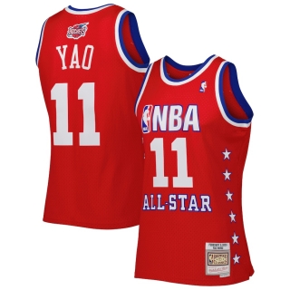 Men's Western Conference Yao Ming Mitchell & Ness Red 2003 All Star Game Swingman Jersey