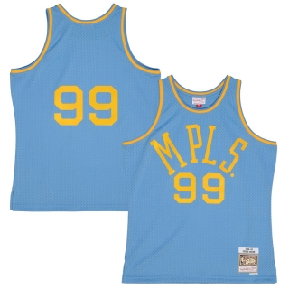 Men's Minneapolis Lakers George Mikan Mitchell & Ness Light Blue 1948-49 Swingman Jersey