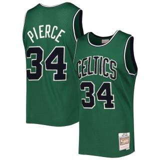 Men's Boston Celtics Paul Pierce Mitchell & Ness Green Hardwood Classics Off-Court Swingman Jersey