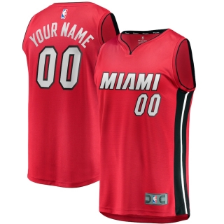 Men's Miami Heat Fanatics Branded Red Fast Break Custom Jersey - Statement Edition