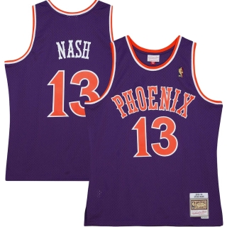 Men's Phoenix Suns Steve Nash Mitchell & Ness Purple 2001-02 Hardwood Classics Swingman Jersey