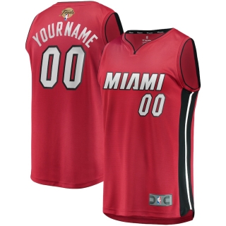 Men's Miami Heat Fanatics Branded Red 2023 NBA Finals Fast Break Custom Jersey - Statement Edition