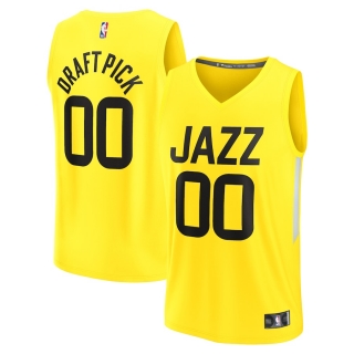Men's Utah Jazz Draft Pick Fanatics Branded Yellow 2023 NBA Draft First Round Pick Fast Break Replica Jersey - Icon Edition