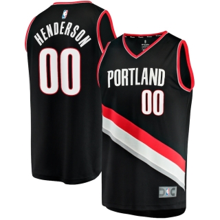 Men's Portland Trail Blazers Scoot Henderson Fanatics Branded Black 2023 NBA Draft First Round Pick Fast Break Replica Jersey - Icon Edition