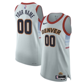Men's Denver Nuggets Nike Silver 2022-23 Authentic Jersey - City Edition