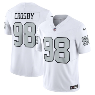 Men's Las Vegas Raiders Maxx Crosby Nike White Alternate Vapor FUSE Limited Jersey